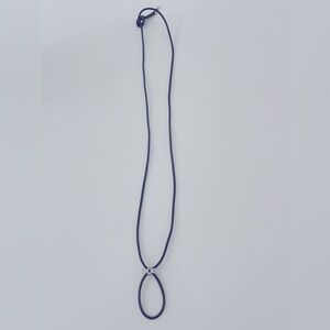 NEW European long leather necklace with Swarovski sparkling charm.